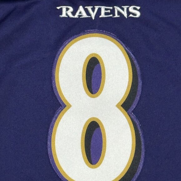 Baltimore Ravens Lamar Jackson #8 Purple Jersey All Stitched Sizes Youth M-XL - Picture 5 of 7